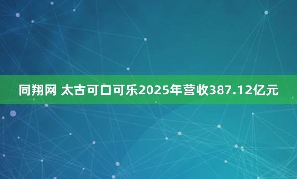 同翔网 太古可口可乐2025年营收387.12亿元