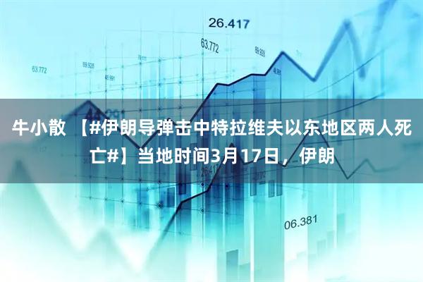 牛小散 【#伊朗导弹击中特拉维夫以东地区两人死亡#】当地时间3月17日，伊朗