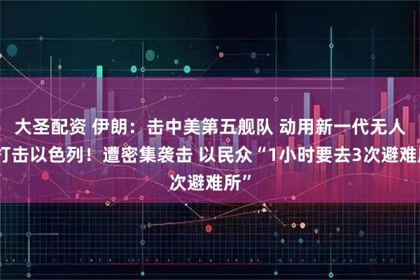 大圣配资 伊朗:击中美第五舰队 动用新一代无人机打击以色列!遭密集袭击 以民众“1小时要去3次避难所”