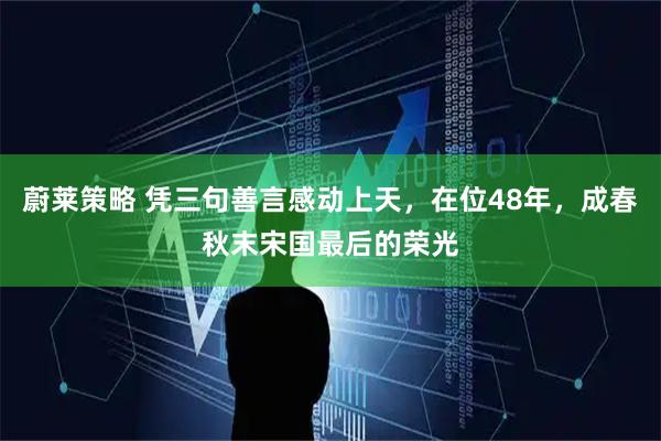 蔚莱策略 凭三句善言感动上天，在位48年，成春秋末宋国最后的荣光