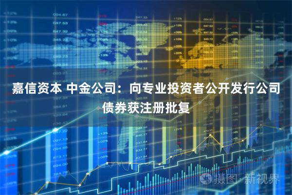嘉信资本 中金公司：向专业投资者公开发行公司债券获注册批复