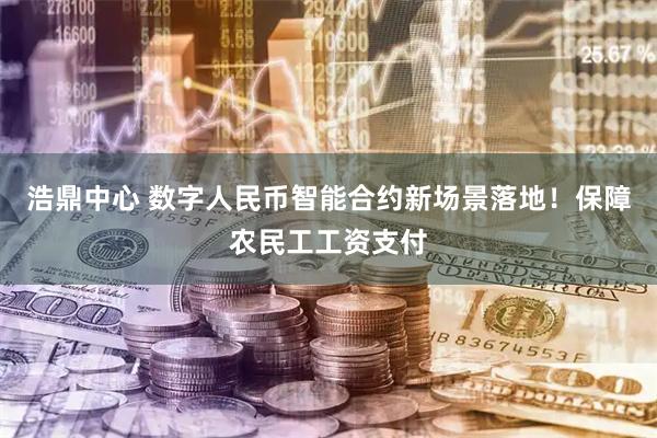 浩鼎中心 数字人民币智能合约新场景落地！保障农民工工资支付