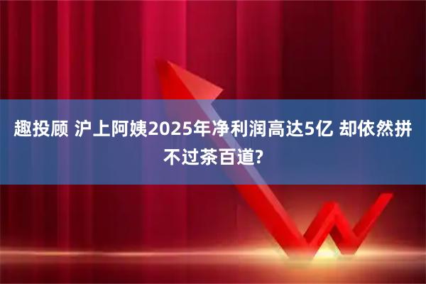 趣投顾 沪上阿姨2025年净利润高达5亿 却依然拼不过茶百道?